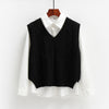 Freud - Dark Academia Crop Top Loose Sweater Vest - TheDarkAcademic