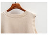 Freud - Crop Top Loose Sweater Vest - DarkAcademic