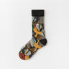 Evie - Dark Academia Floral Novelty Crystal Silk Tide Socks - TheDarkAcademic