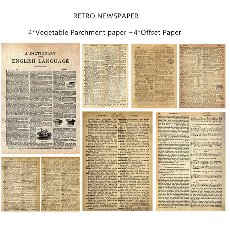 Litmus Scrapbook Paper With Vintage Pattern - TheDarkAcademic