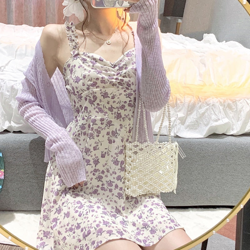 Haru - Sleeveless Sexy Casual Floral Aesthetic