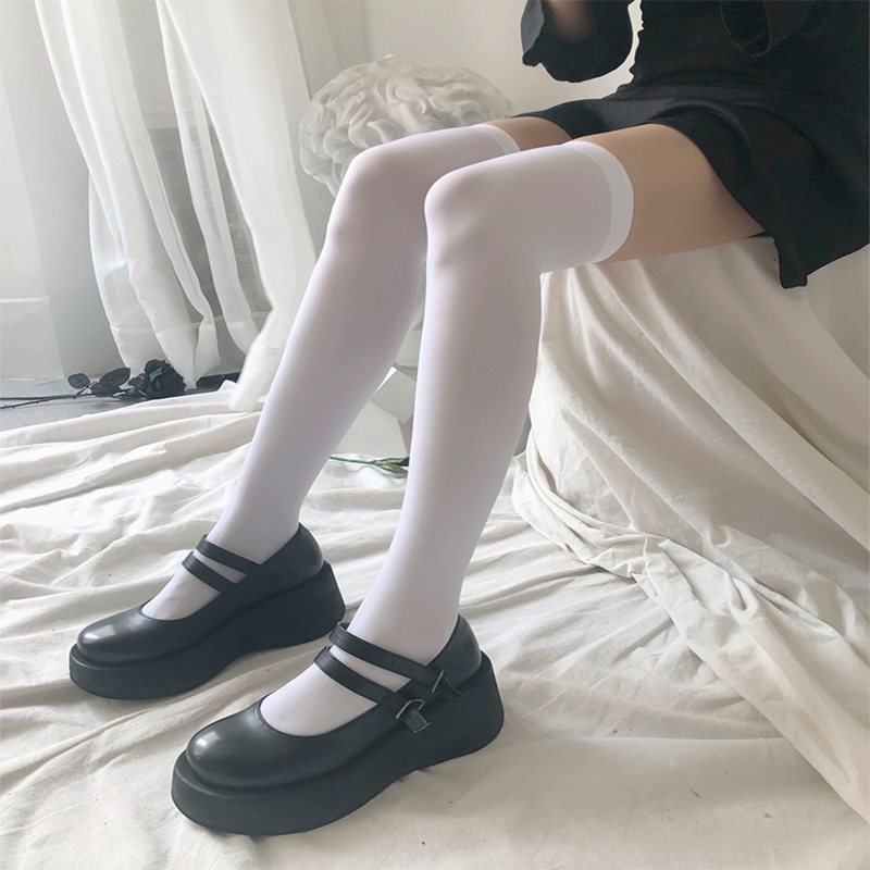 Women's Socks Cute Black Long Socks Knee High Socks