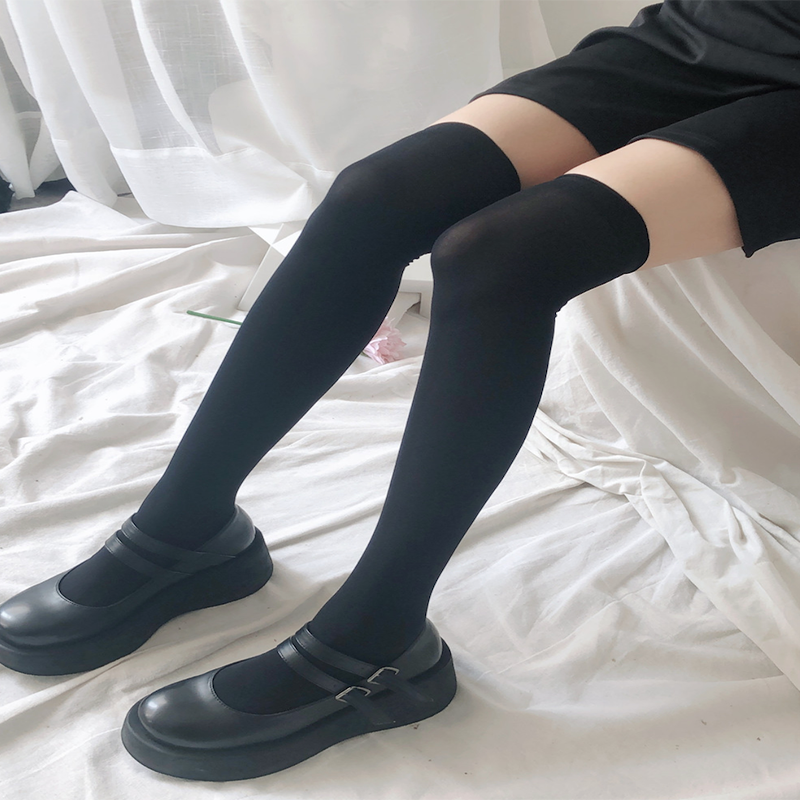 Women's Socks Cute Black Long Socks Knee High Socks