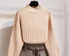 Load image into Gallery viewer, Cotton - Sweet Knitted Puff Sleeve Sweater With Mini-Skirt - TheDarkAcademic