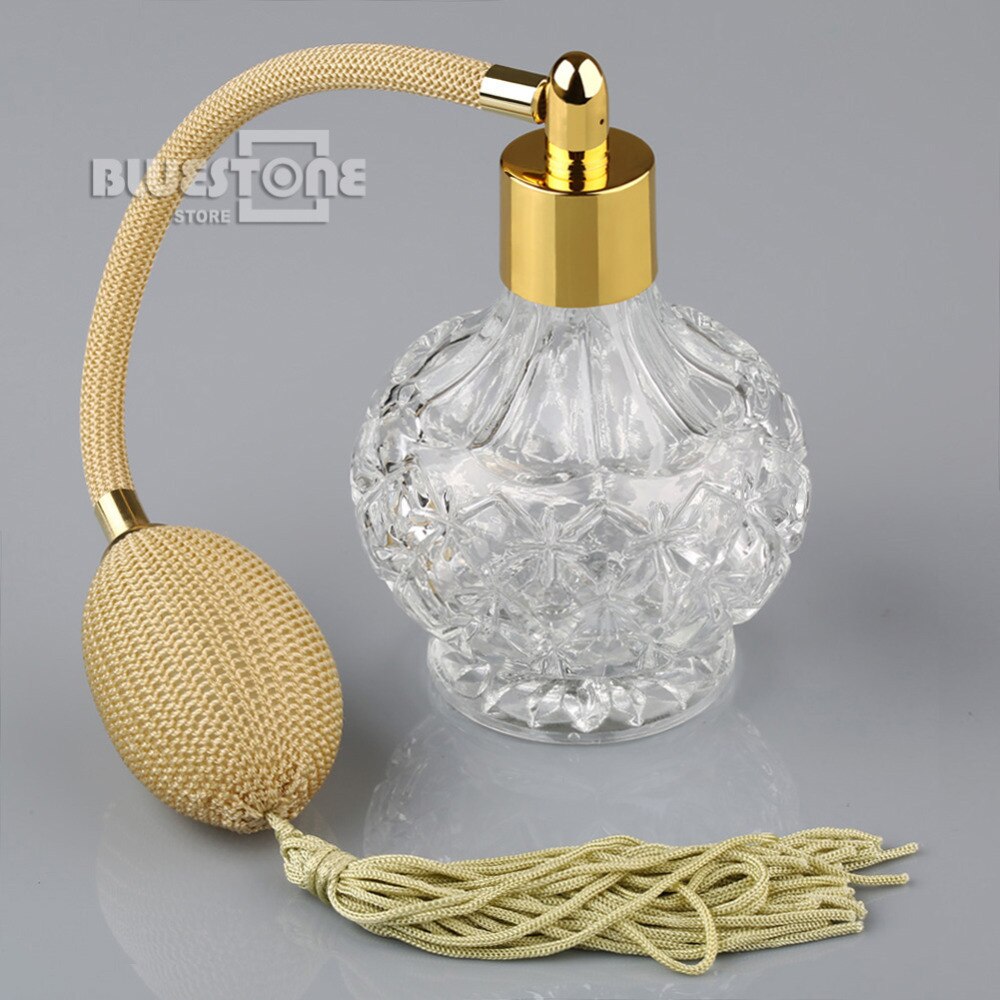 Alana - Clear Crystal Glass Perfume Bottle - TheDarkAcademic