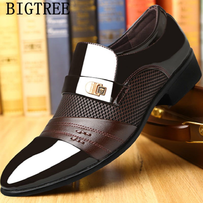 Allen - Italian Loafers Formal Oxford Shoes - DarkAcademic