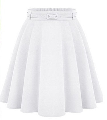 Felicia - Medium Knee length, high waist belted skirt - DarkAcademic