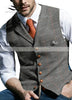 Basil - Brown Casual Gentlemen's Soft Wool Vest - DarkAcademic