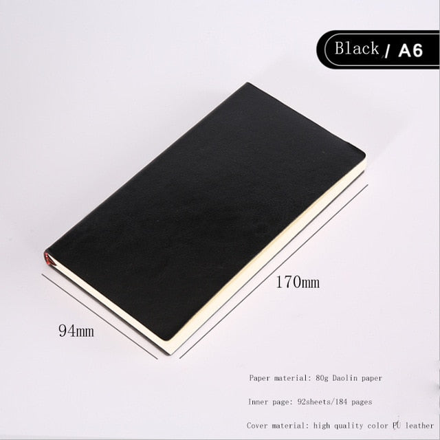Travelers Journal - Soft Leather Diary Notebook - DarkAcademic