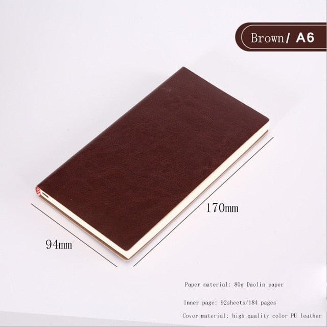 Travelers Journal - Soft Leather Diary Notebook - DarkAcademic