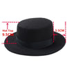 Load image into Gallery viewer, Silverstein - Flat Wide Brim Top Hat Felt Gambler - DarkAcademic