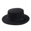 Load image into Gallery viewer, Silverstein - Flat Wide Brim Top Hat Felt Gambler - DarkAcademic