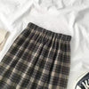 Autumn Winter - Long Pleated Plaid Skirt Women - DarkAcademic