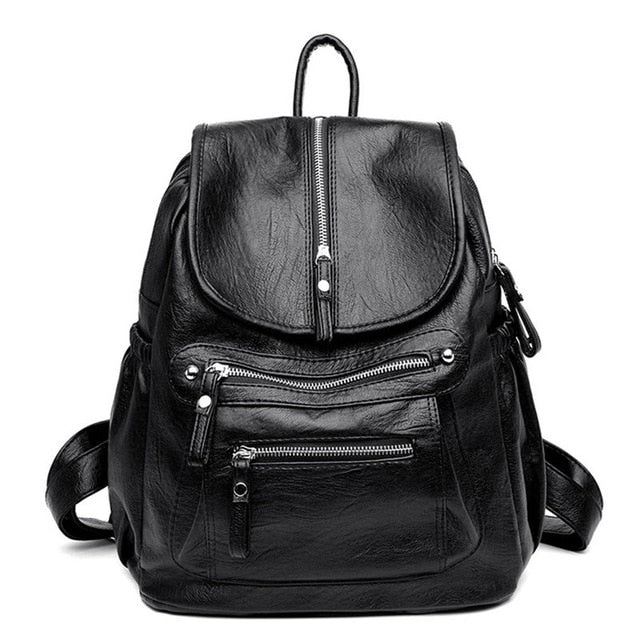 Alyssum - Soft Leather Bookbag - DarkAcademic
