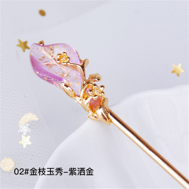 Evergarden - Blue Hair Claw Direct Pearl Plate Hairpin - TheDarkAcademic