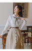 Fairlight - Sweet Winter Elastic Waist Skirt With Belt - DarkAcademic