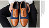 Load image into Gallery viewer, Bernie - Dark Academia Men&#39;s Cap Toe Oxford Genuine Leather and Suede Shoes - TheDarkAcademic