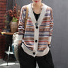 Load image into Gallery viewer, Faye - retro cardigan jacquard v-neck long-sleeved sweater - TheDarkAcademic