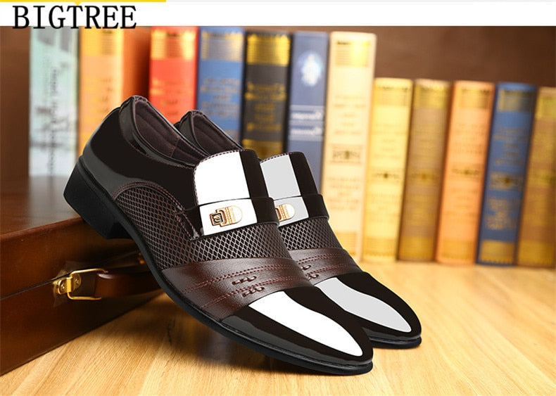 Allen - Italian Loafers Formal Oxford Shoes - DarkAcademic