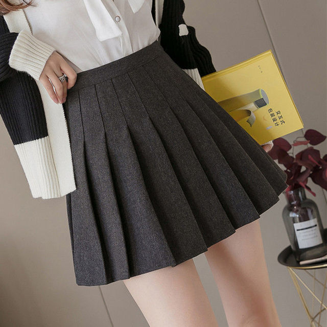 Connie - pleated Spring skirt high waist thin skirt - TheDarkAcademic