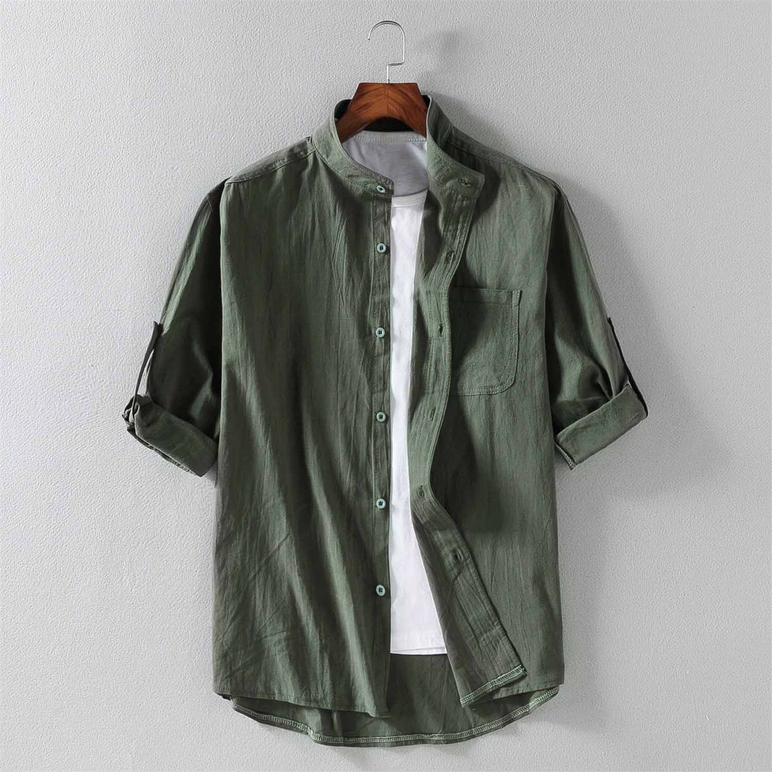 Percy - Summer Loose Thin Cotton Short-Sleeve Shirt - DarkAcademic