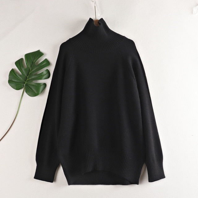 Mori - Oversized Winter Thick Sweater Knitted Cashmere Pullover - TheDarkAcademic