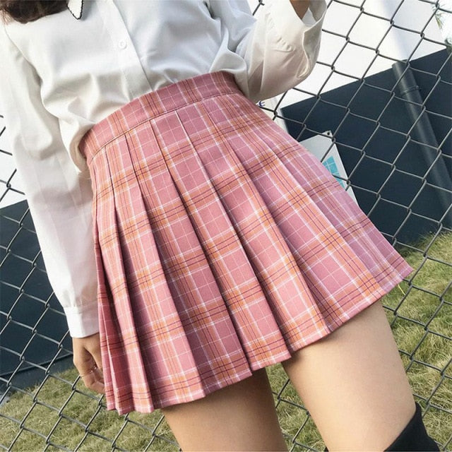 Jennie - Pleated Dark Academia Summer Mini Skirt - TheDarkAcademic