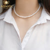Load image into Gallery viewer, Shelley - Natural Pearl Choker Necklace 925 Sterling Silver Jewelry - DarkAcademic
