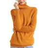 Merino - Cashmere Wool Turtleneck Sweater With Long Sleeves - TheDarkAcademic