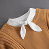Arabella - Front Tie White Blouse Collar - TheDarkAcademic