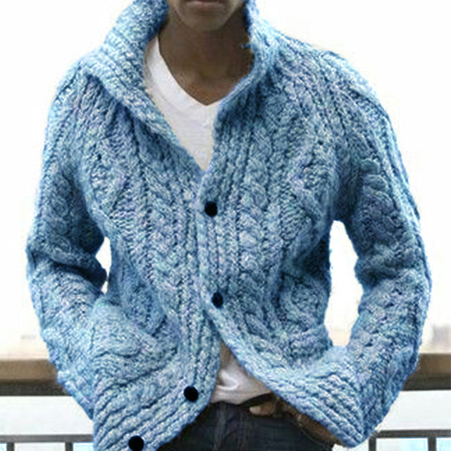 Arte - Dark Academia Men's Gentle Winter Cardigan Sweater - TheDarkAcademic